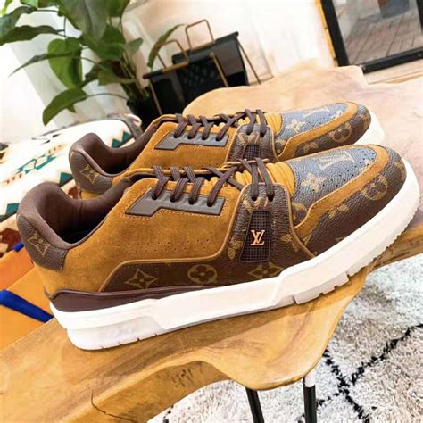 brown louis vuitton trainers.